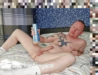 Ginger lad Fleshlight fucking