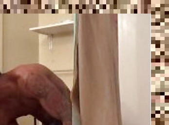 (??MUST WATCH??)Showering and Beating my BBC????, soft to hard ending with a BIG CUM LOAD??????????