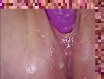 extrême, masturbation, orgasme, chatte-pussy, giclée, amateur, jouet, belle-femme-ronde, solo, humide