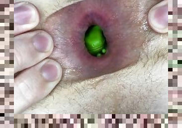 Green slipping into my hole handsfree