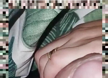 Stepmom put her hand on her stepsons cock under the blanket