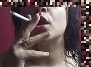 Slow Motion Smoking Hot Brunette