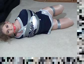 Holly Cheerleader Taped And Tickled
