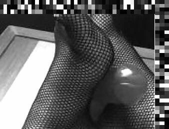 BBW MILF  FINDOM  Fishnets & Dildo Foot Rub