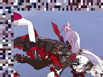 Lunar Vow: Crimson Love Theresa ryona - Honkai Impact 3rd