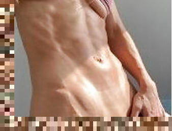Slim body, abs cubes and a little oil.. perfect - Melissa Burn