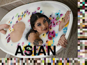Asian bombshell Brenna Sparks takes good care of BBC
