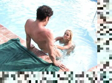 For horny Britney nothing is better than a hard sex by the pool