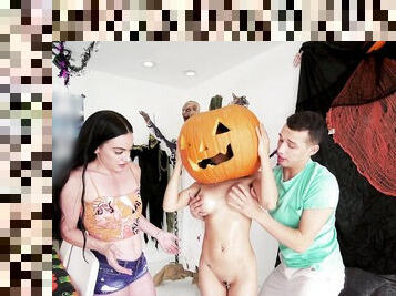 Groß titten, Muschi, Blasen, Erotisch mutti, Pornsterne, Mamma, Kuh mädchen, Brunette, Halloween